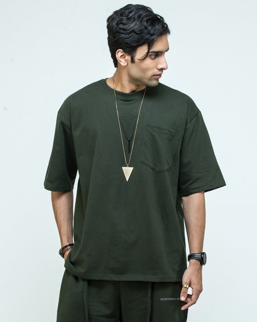 Instinct First Oversized T-Shirt - Safari Kombu - view 3