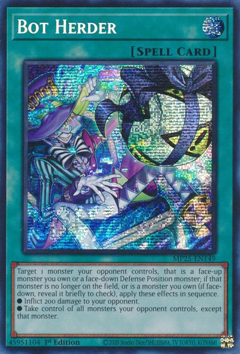 Yu-Gi-Oh! Bot Herder - MP25-EN149 - Prismatic Secret Rare - 1st Edition