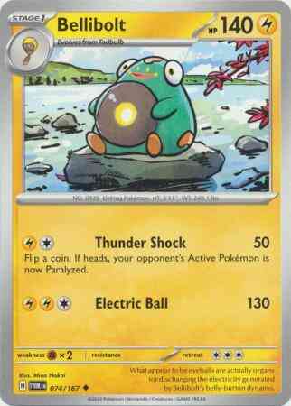Uncommon sv06-074 non-holo – Pokémon Bellibolt - 074/167 - Uncommon [sv06-074] [Non-Holo]