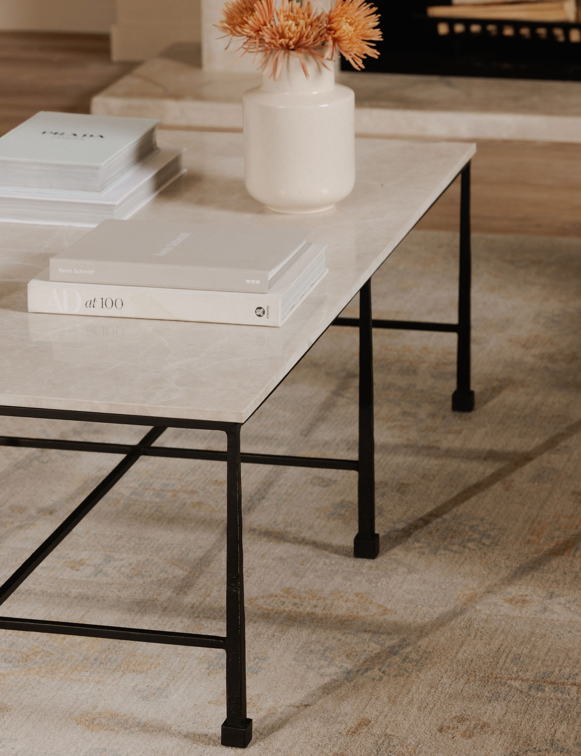 Lulu and Georgia Tristan Coffee Table – Beige Marble - view 2