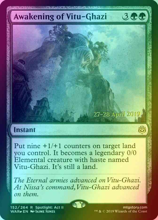 Magic Awakening of Vitu-Ghazi [152s] [War of the Spark Promos] [Foil]