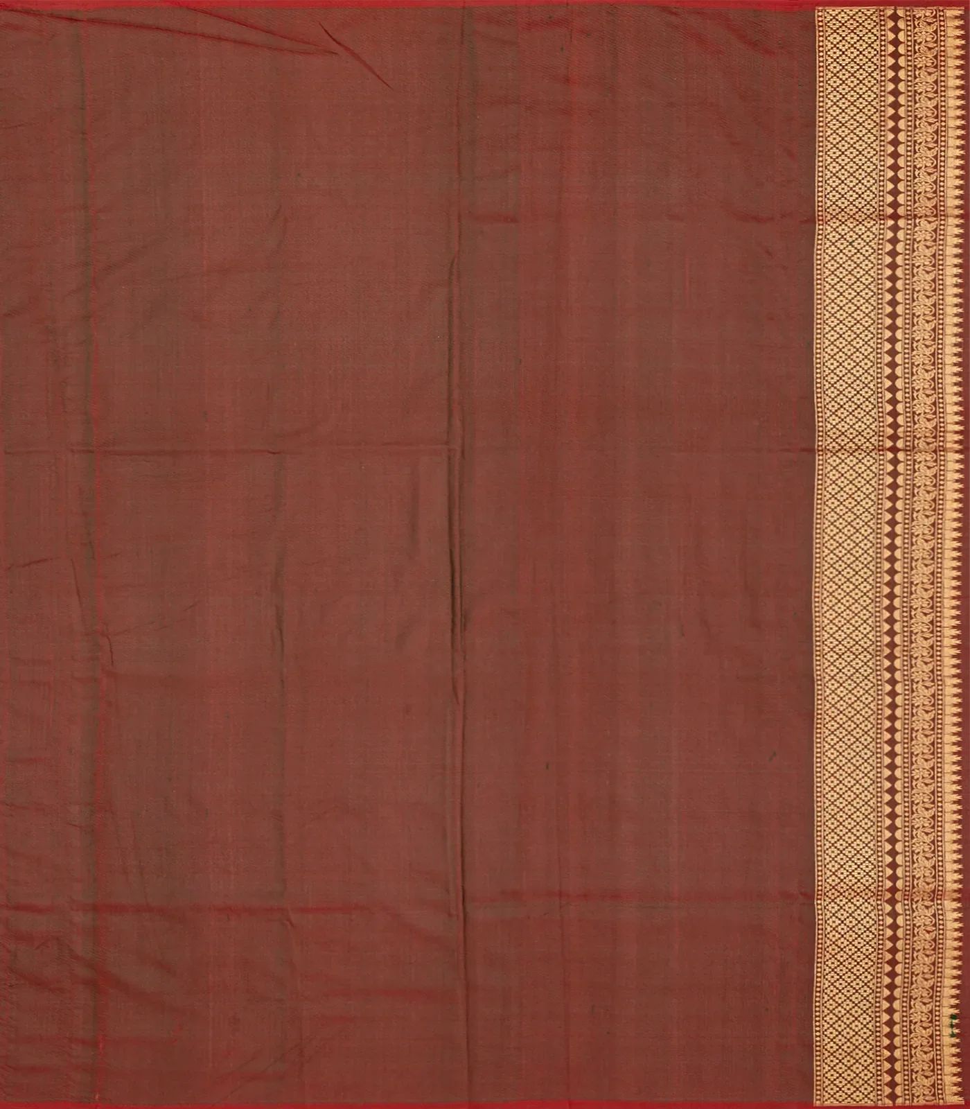 RmKV Bottle Green Handloom Banarasi Silk Saree With Meena Floral Motifs-Bottle Green - view 4
