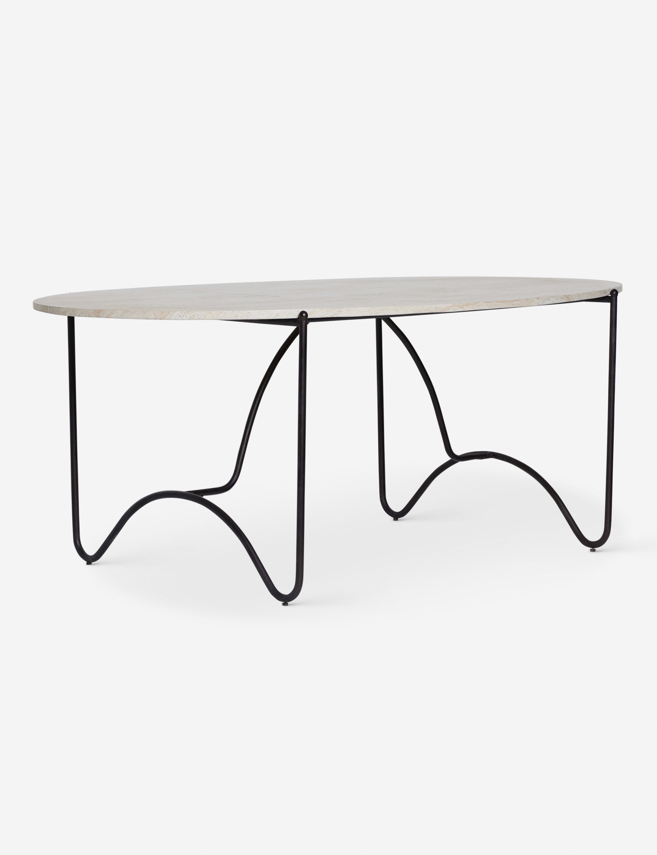 Lulu and Georgia Peggy Outdoor Oval Dining Table by Sarah Sherman Samuel
