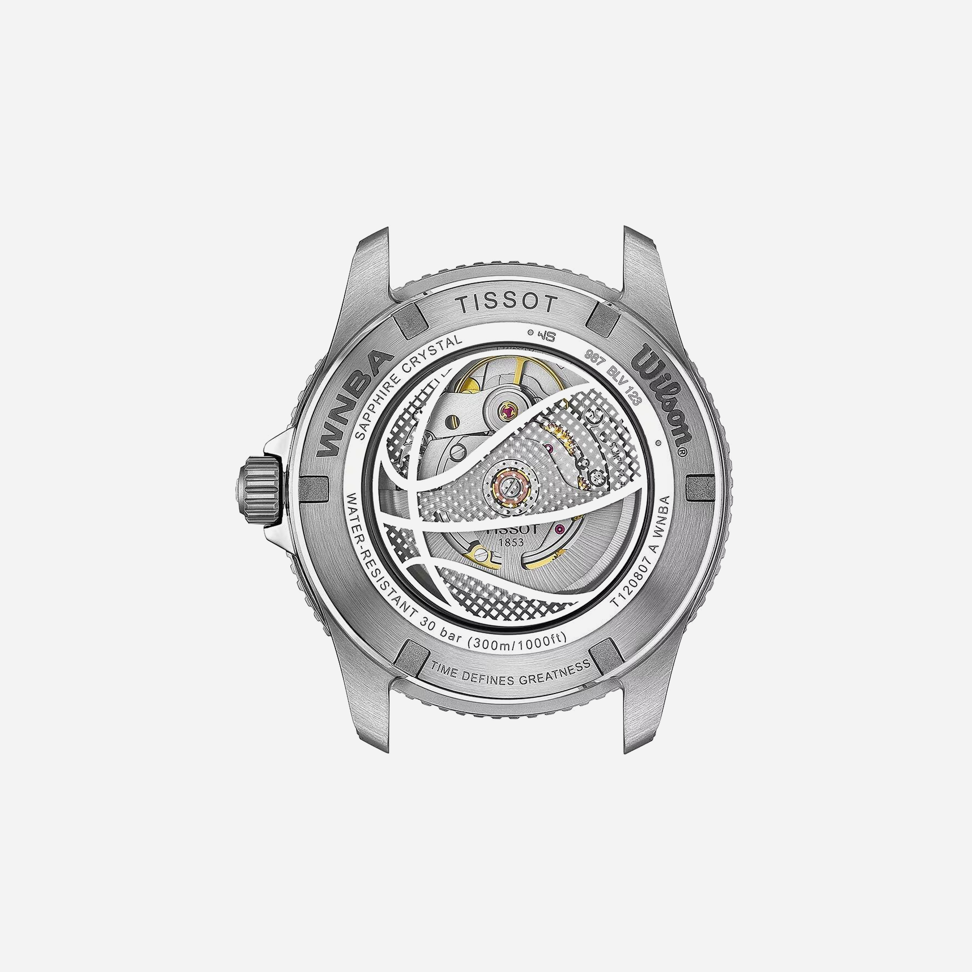 Tissot Seastar 1000 Powermatic 80 Black Dial Orange Strap 40mm - view 2