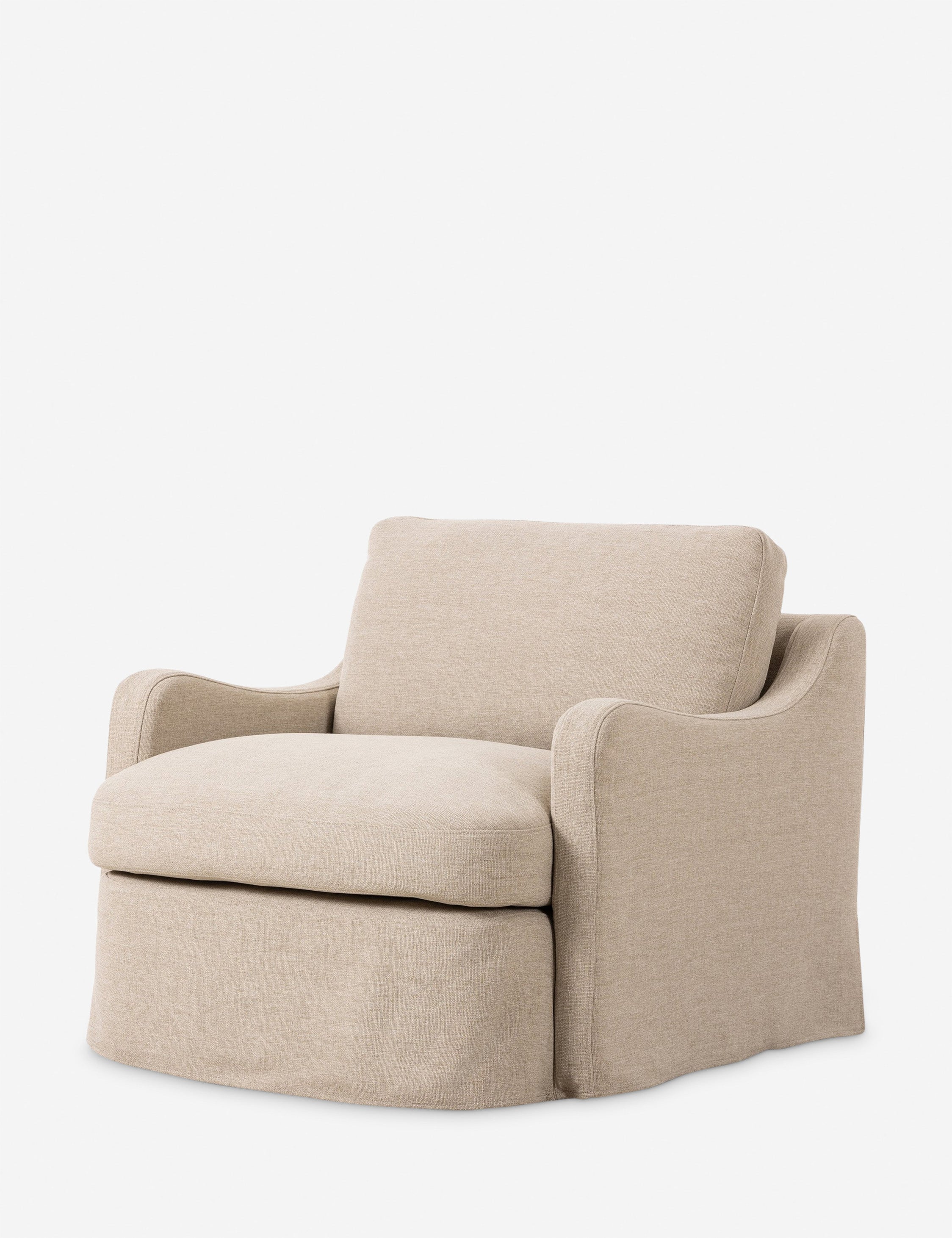 Lulu and Georgia Aurelia Outdoor Swivel Chair by Amber Lewis x Four Hands - view 2