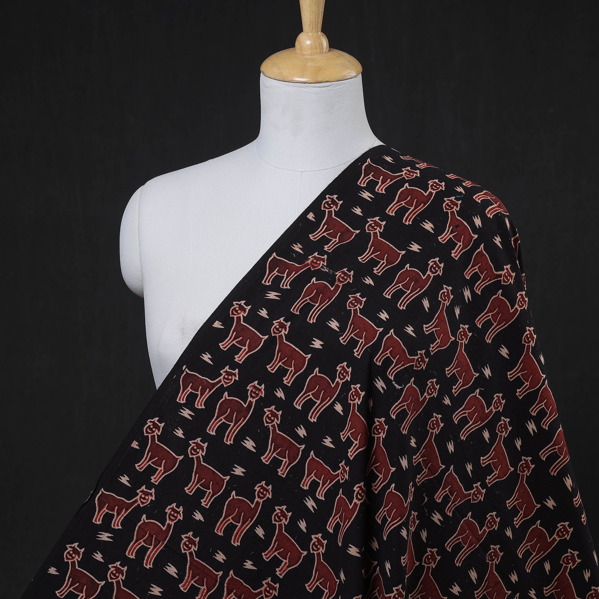 BINDAAS UNLIMITED Black - Bindaas Hand Block Printed Cotton Fabric