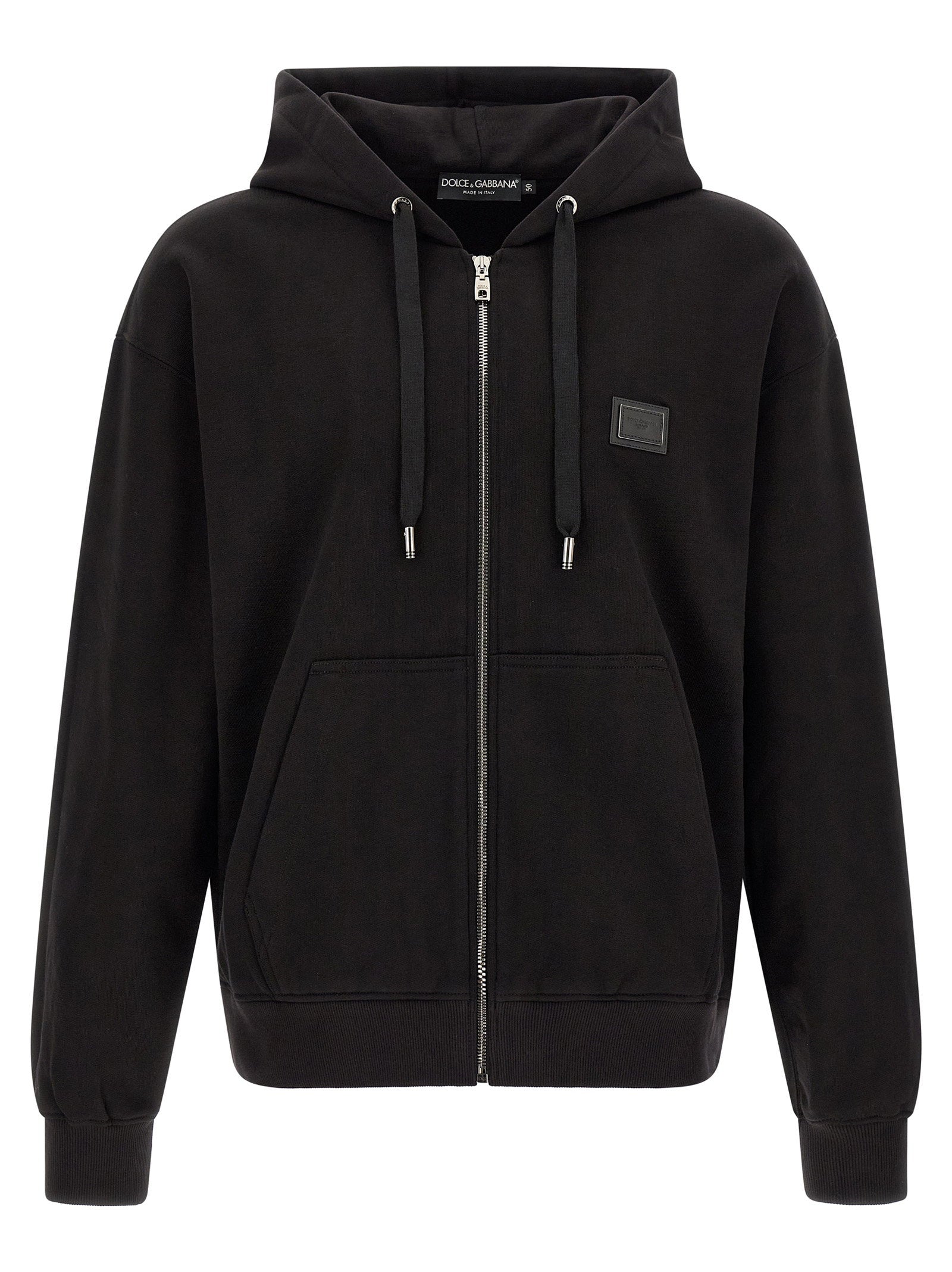 Dolce & Gabbana Logo Plaque Hoodie – 100% cotton