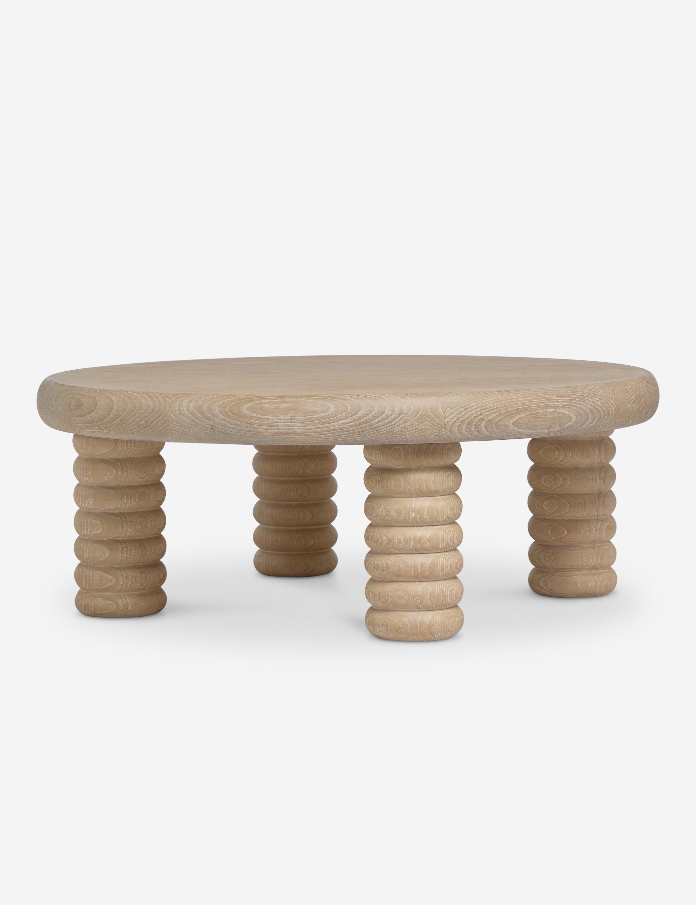 Lulu and Georgia Sula Round Coffee Table – White Wash