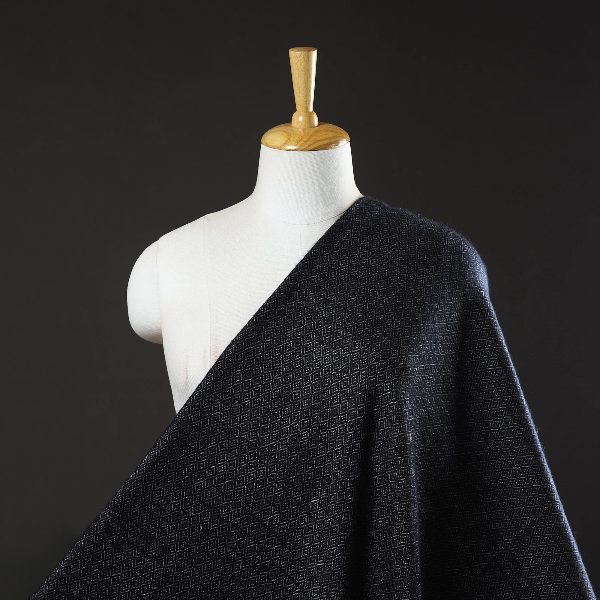 ITOKRI CRAFTS INITIATIVE Black - Acrylic Fine Wool Fabric 33