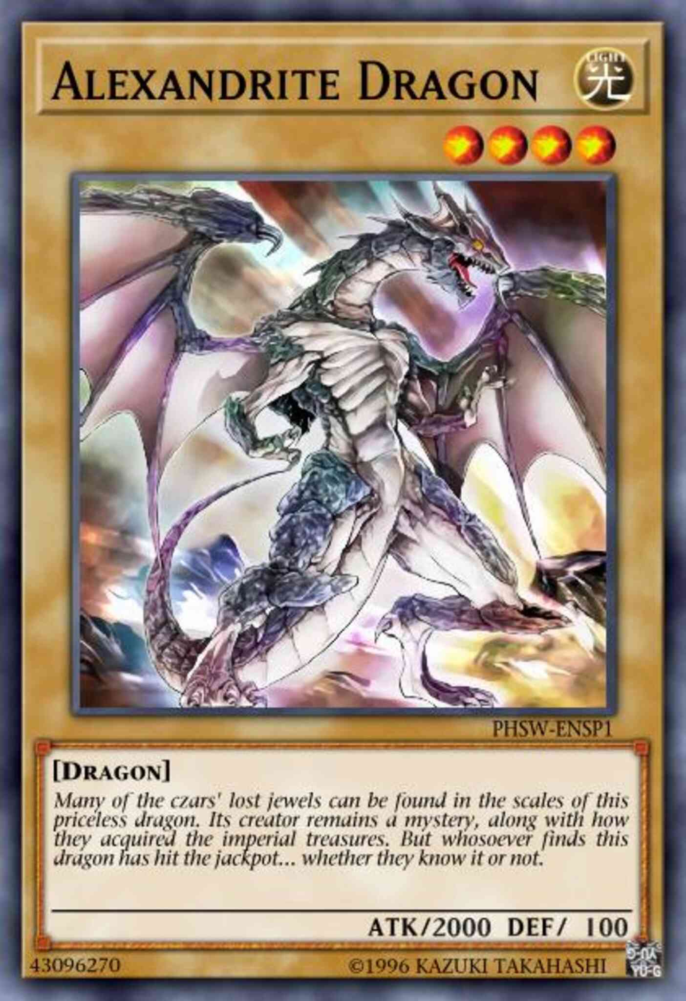 Yu-Gi-Oh! Alexandrite Dragon - PHSW-EN000 - Super Rare - 1st Edition