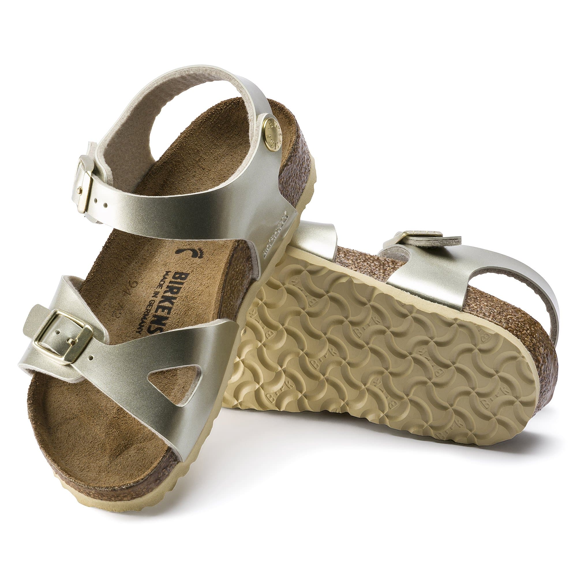 Birkenstock Rio Kids Birko-Flor – Gold Gold/Electric Metallic