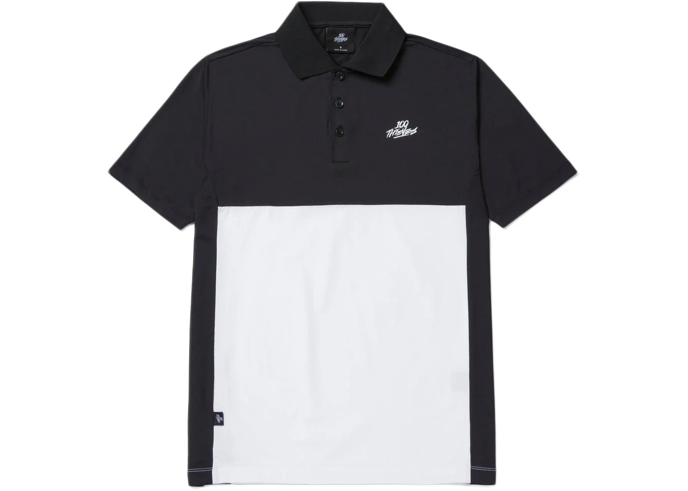 100 Thieves Country Club Par Short Sleeve Polo Black/White