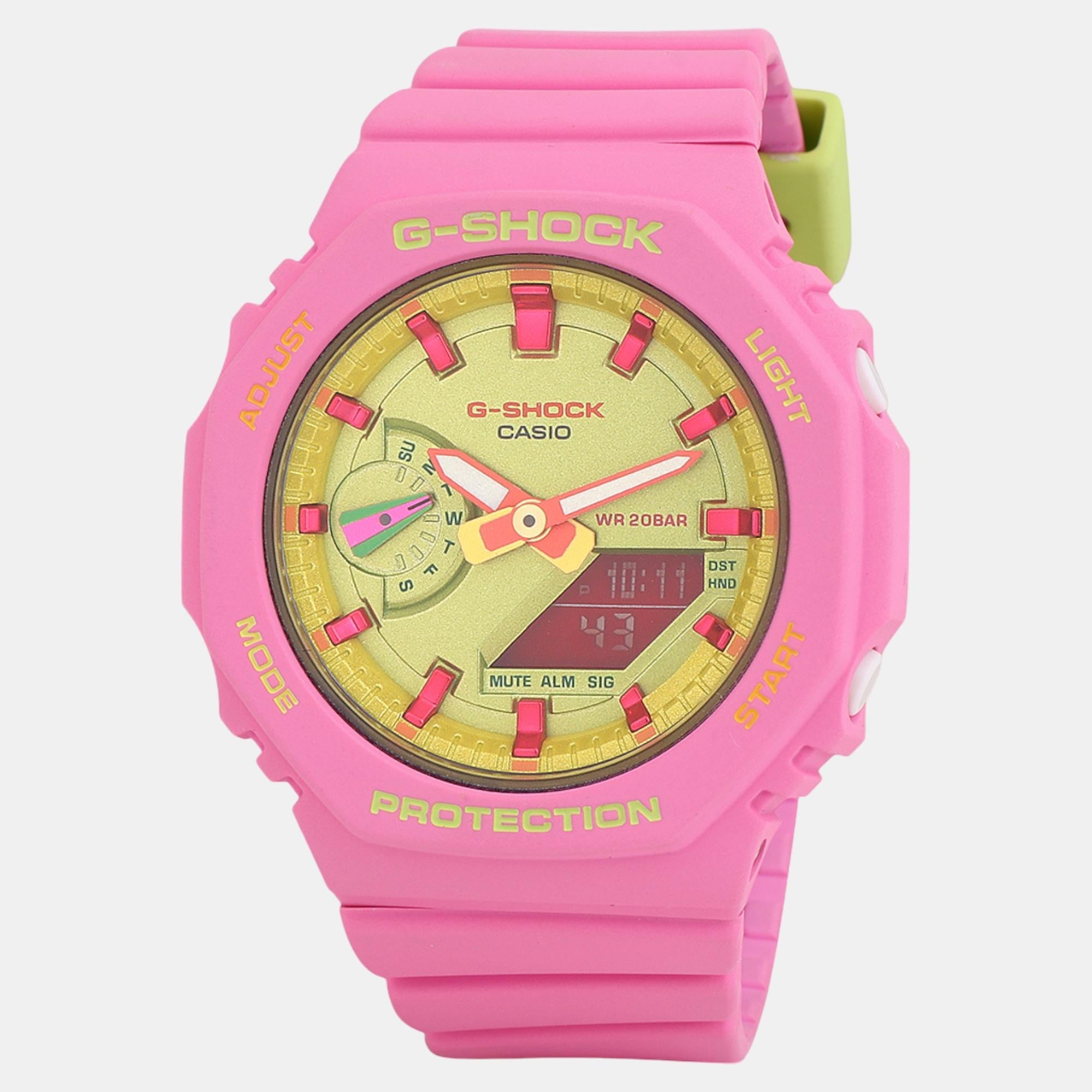 Casio G-Shock Women Quartz Green Dial Analog-Digital Resin Watch G1419