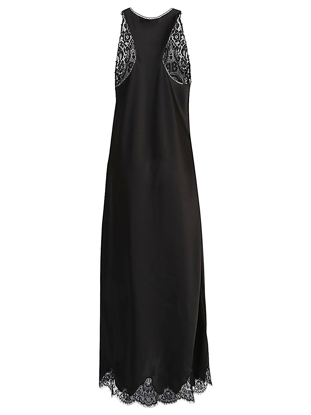 Balenciaga Lace trim long length sleeveless v-neckline dress - view 2
