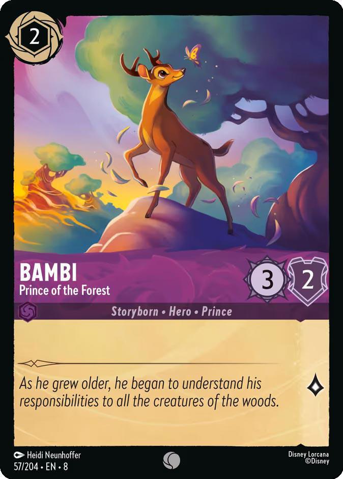 Lorcana Bambi - Prince of the Forest - 57/204 [Reign of Jafar] [Non-Foil]