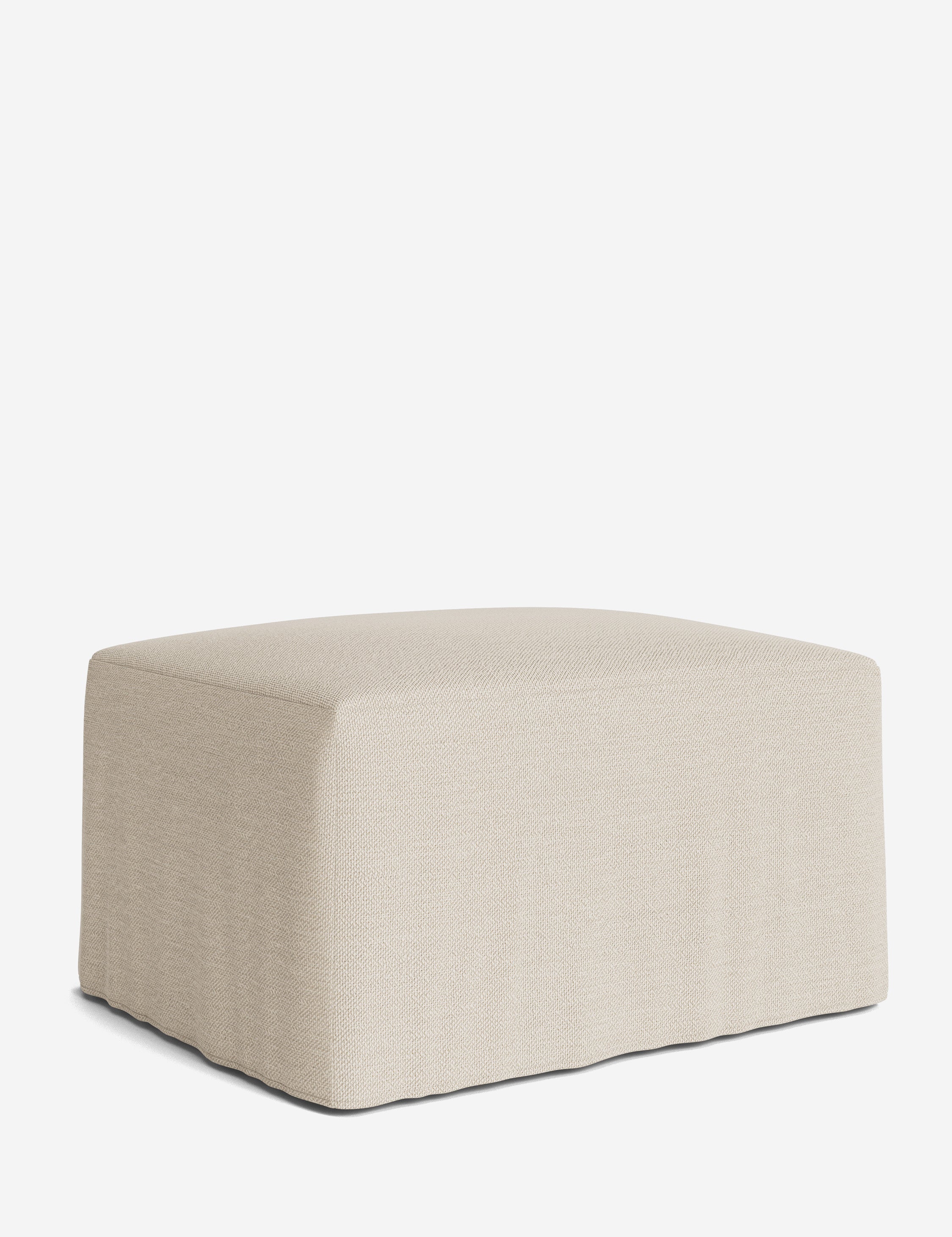 Lulu and Georgia Portola Slipcover Ottoman - view 93