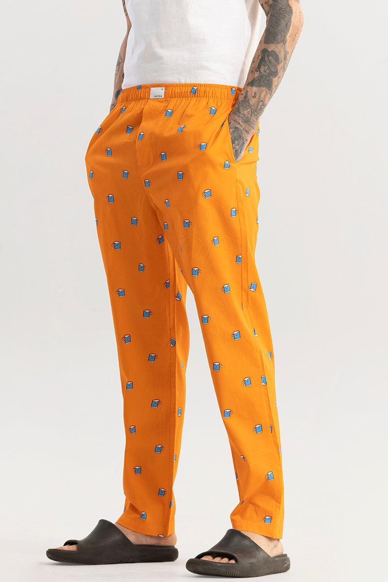SNITCH Beer Print Orange Pyjama