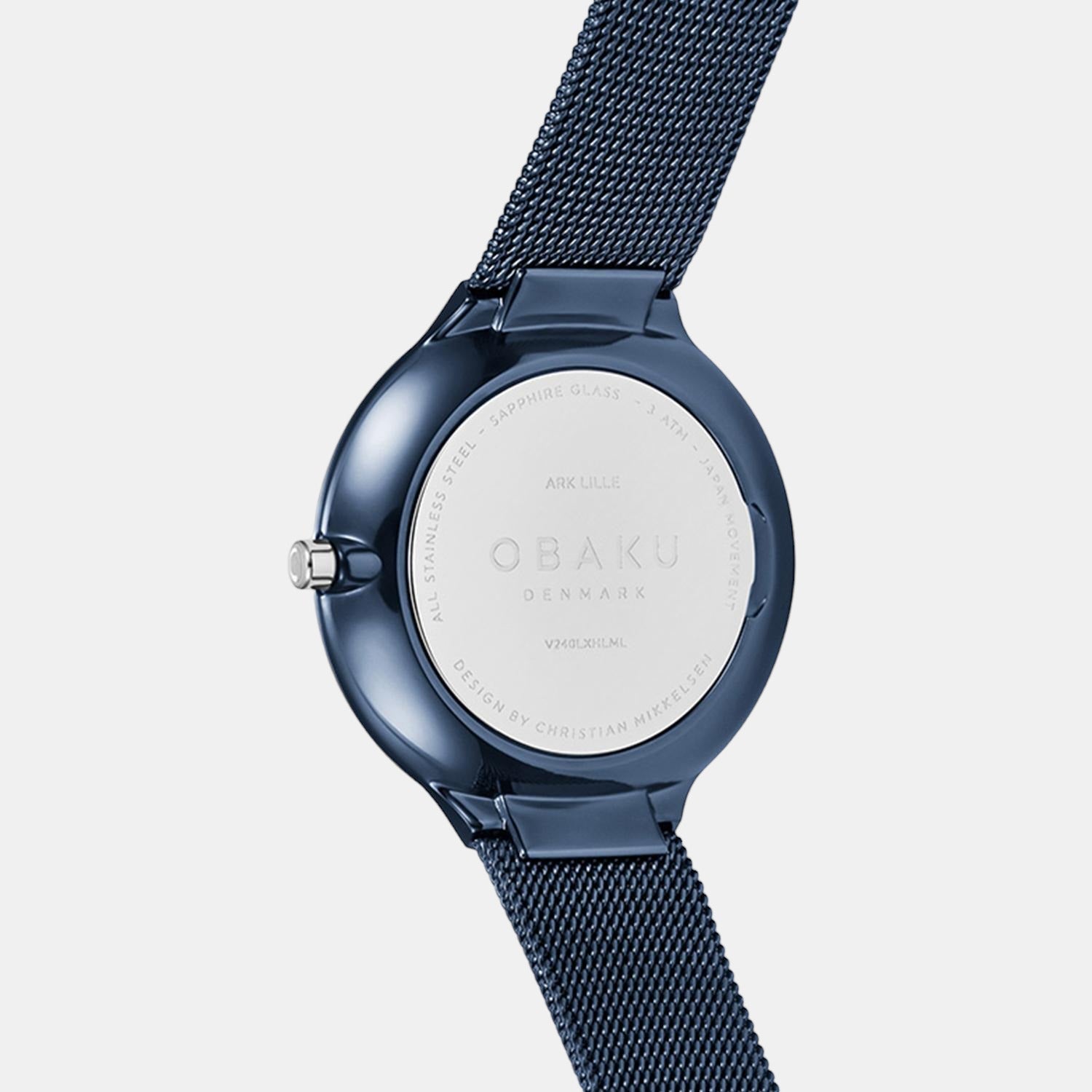 Obaku Ark Lille Women Quartz Blue Dial Analog Stainless Steel Watch V240LXHLML - view 4
