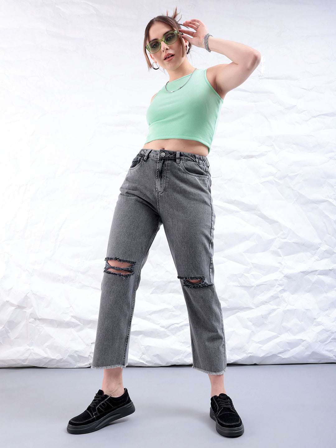 Freehand By The Indian Garage Co Women Straight Fit Jeans