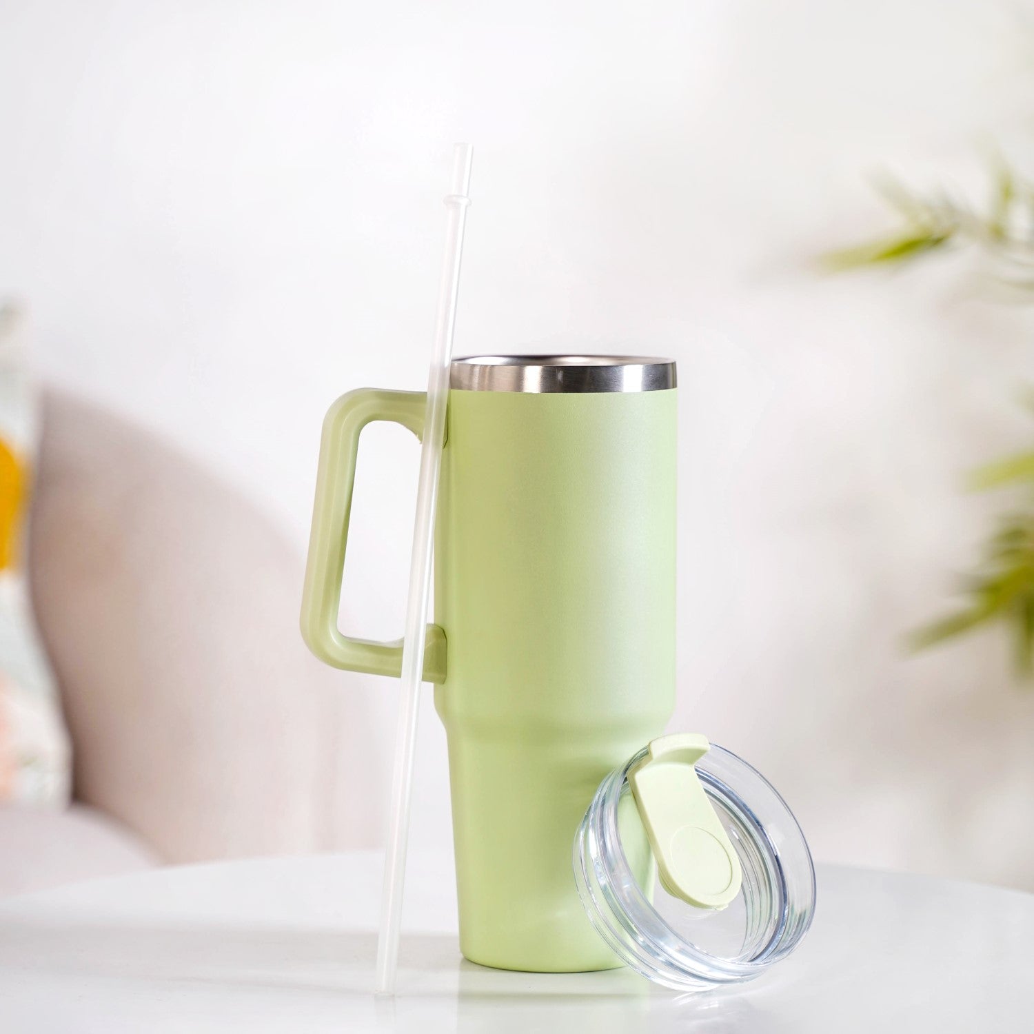 Nestasia Glacio Insulated Water Bottle Tumbler With Handle Seafoam Green 850ml - view 10