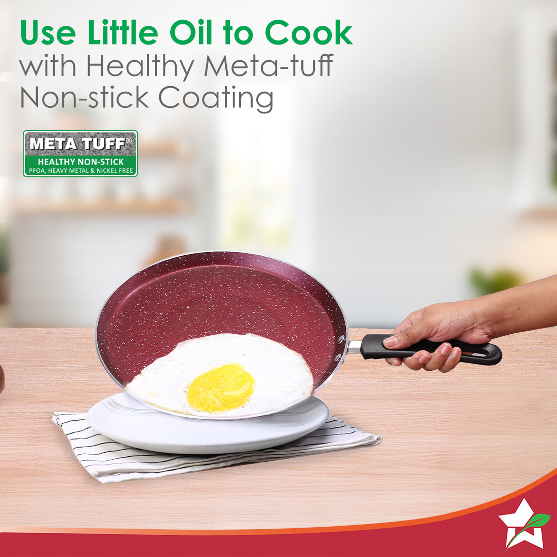 Bandhan Non-stick Cookware 3 Pcs.Set | Dosa Tawa,Kadhai by black tree - view 5