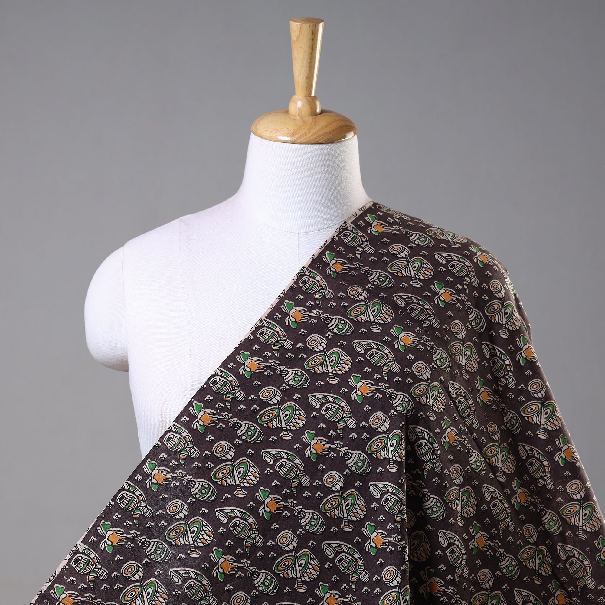 SOUTH KARGHA Brown - Kalamkari Printed Cotton Fabric