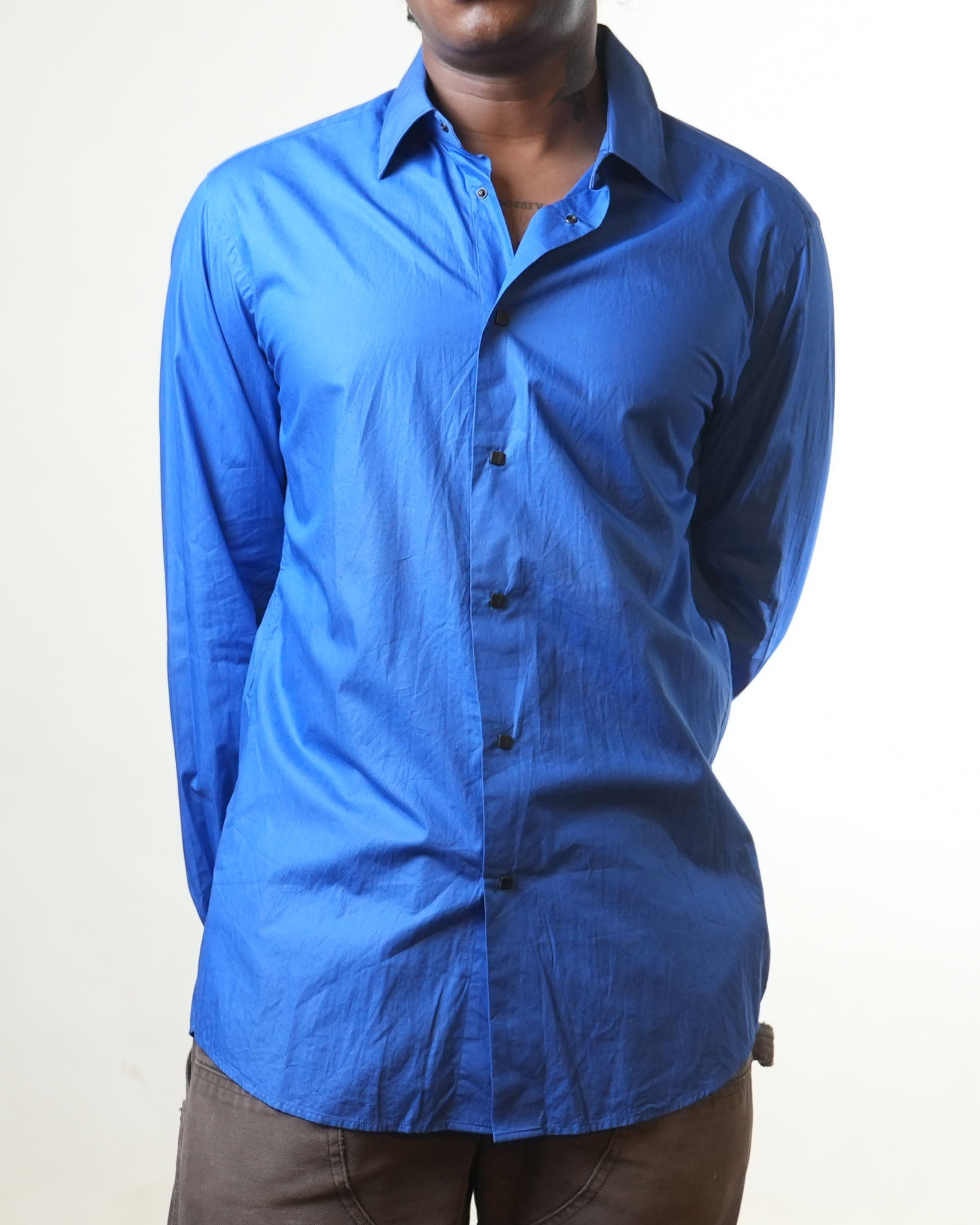 Versace Blue Formal Shirt