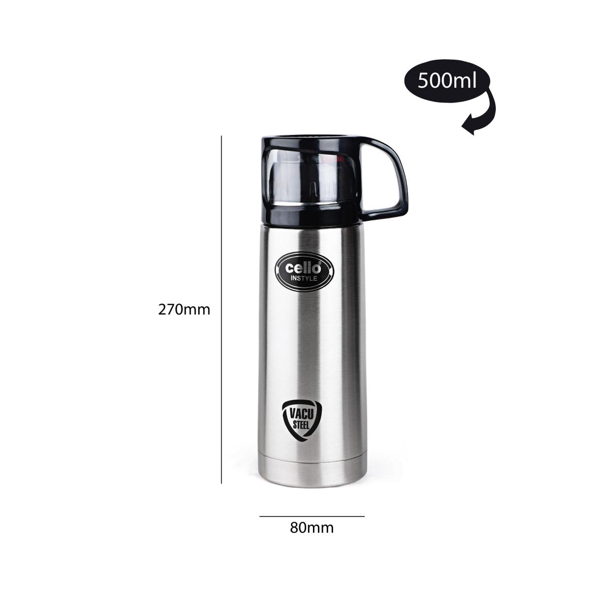 Cello Instyle Flask, Vacusteel Water Bottle, 500ml - view 11