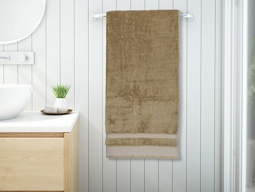 Spaces India Champagne Gold - Gold 100% Cotton Bath Towel - Hygro By Spaces