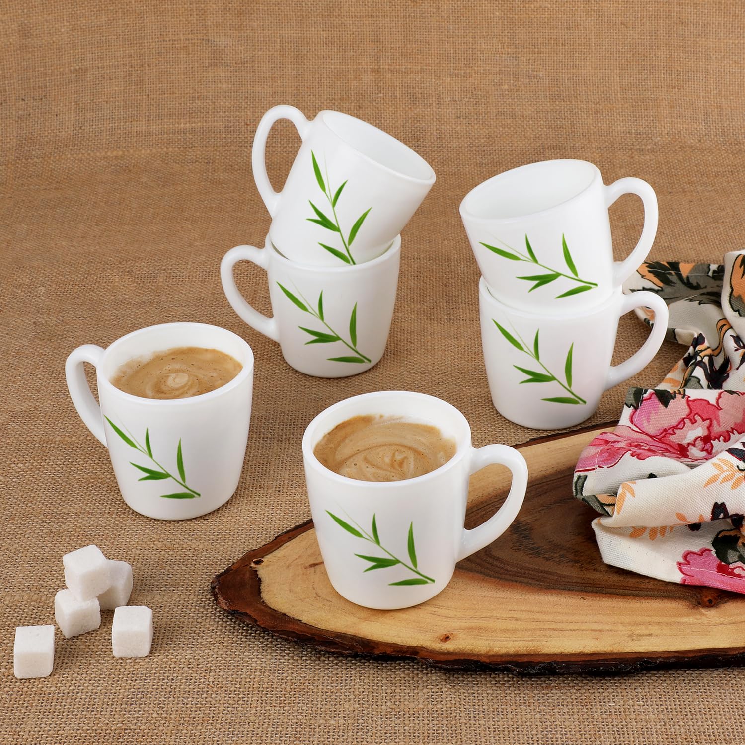 Cello Imperial Bamboo Grove Ricca Mugs, 6 Pieces