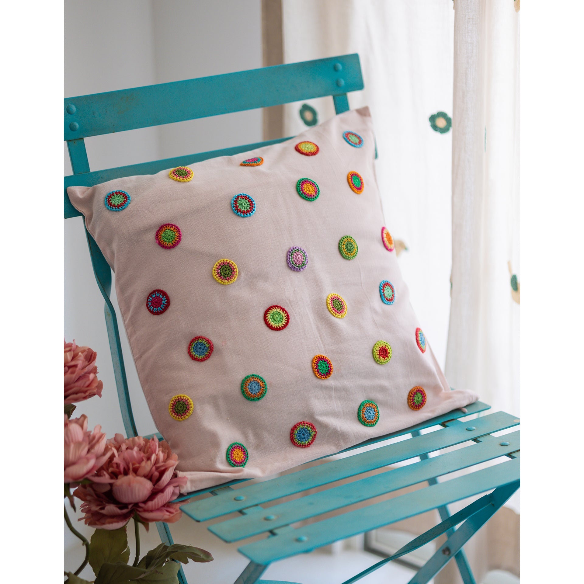 SAMOOLAM Beige - Prakriti Cushion Cover ~ Spring Drops - view 2