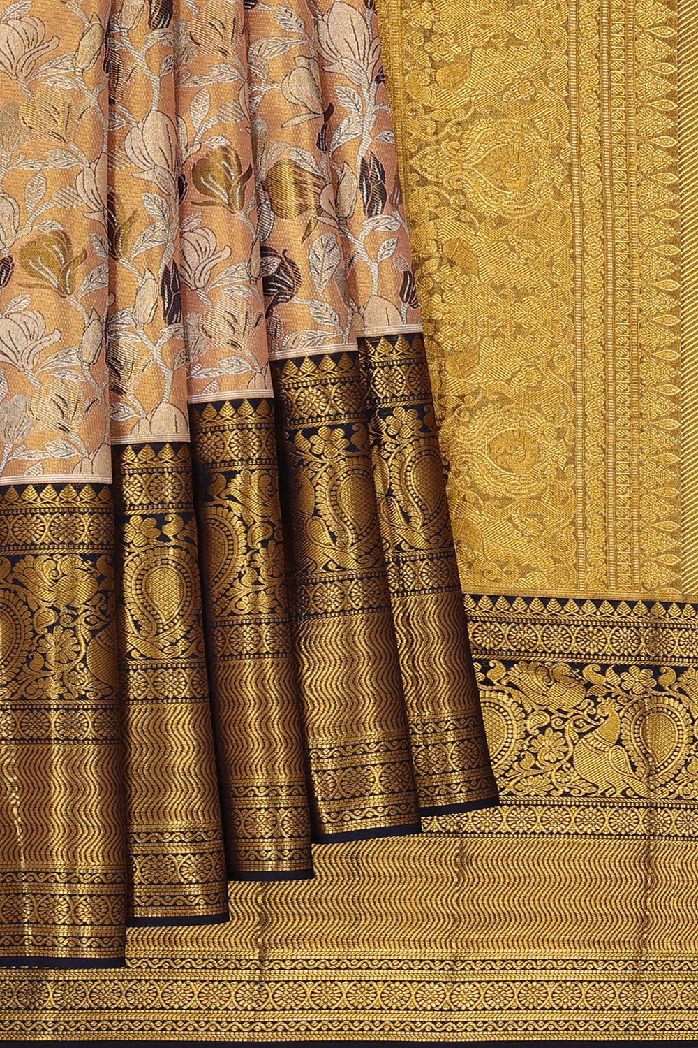 Kalanjali Kanchipattu An Ethereal Brown Saree