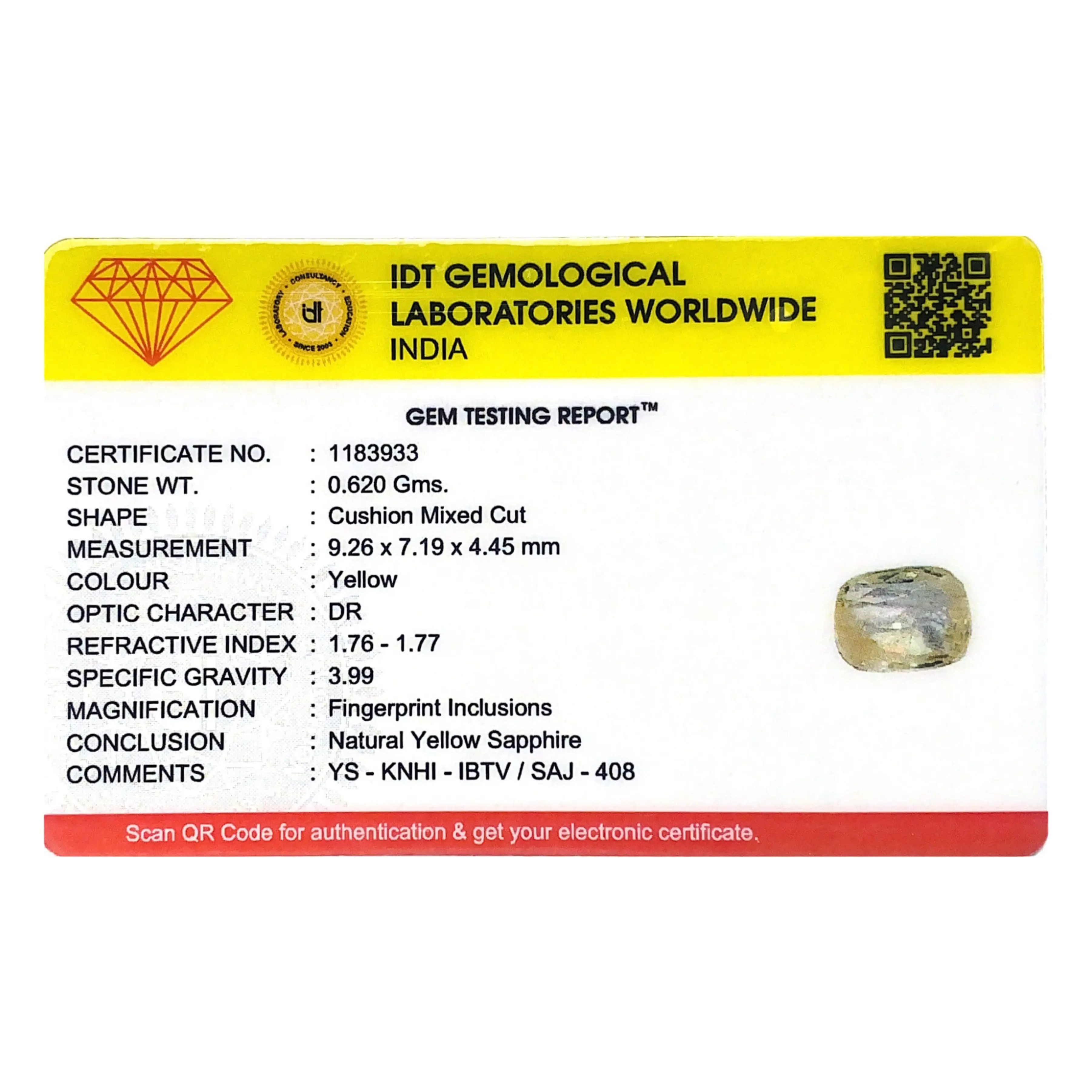 Pramogh Yellow Sapphire - 3.1 Carat - view 4