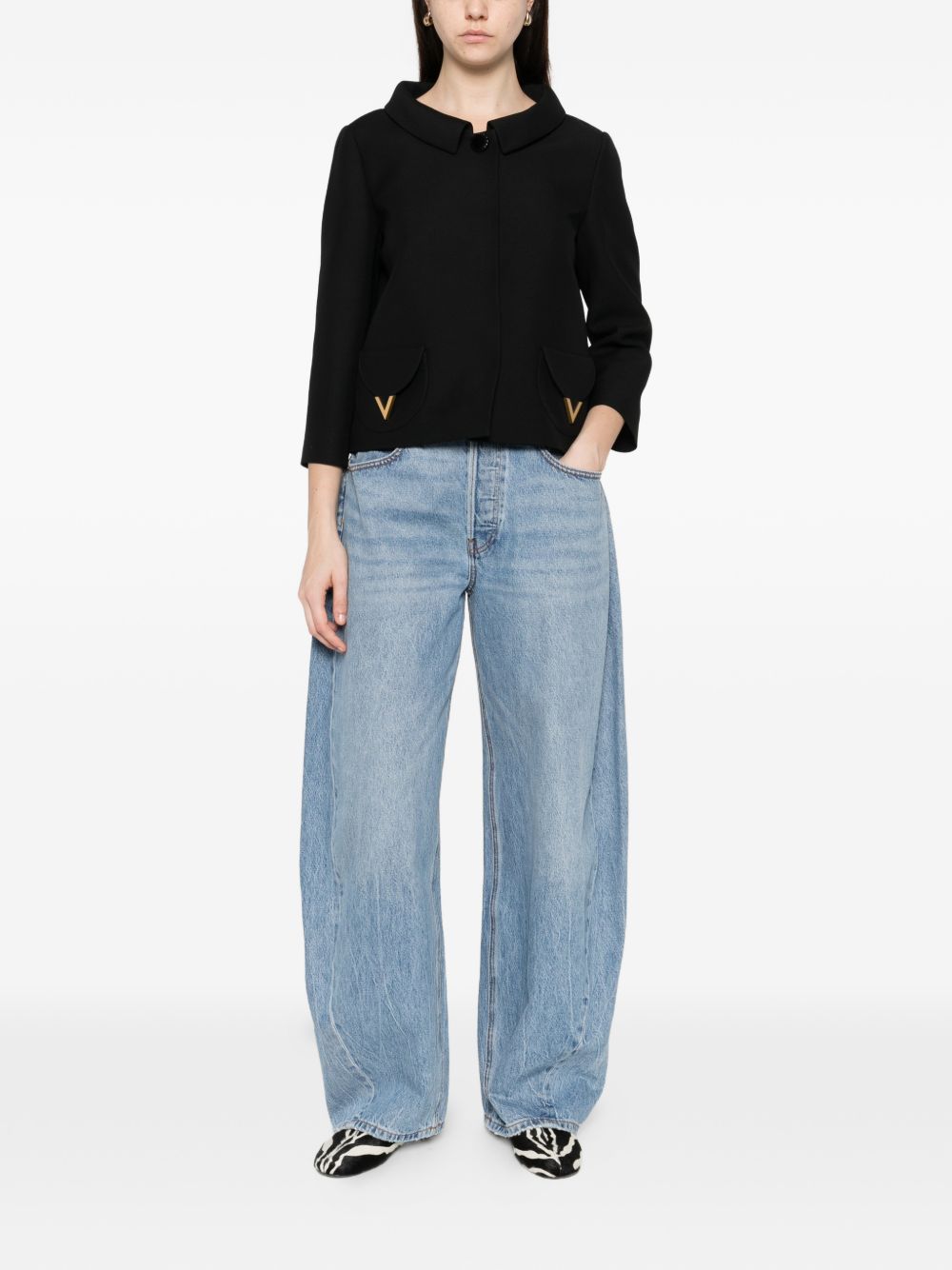 Valentino VLogo Signature wool and silk jacket - view 4
