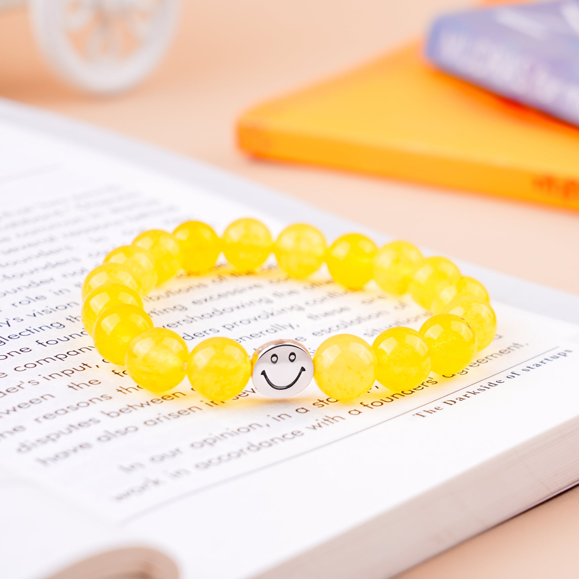 Gemsmantra Smile Bracelet - Yellow Jade