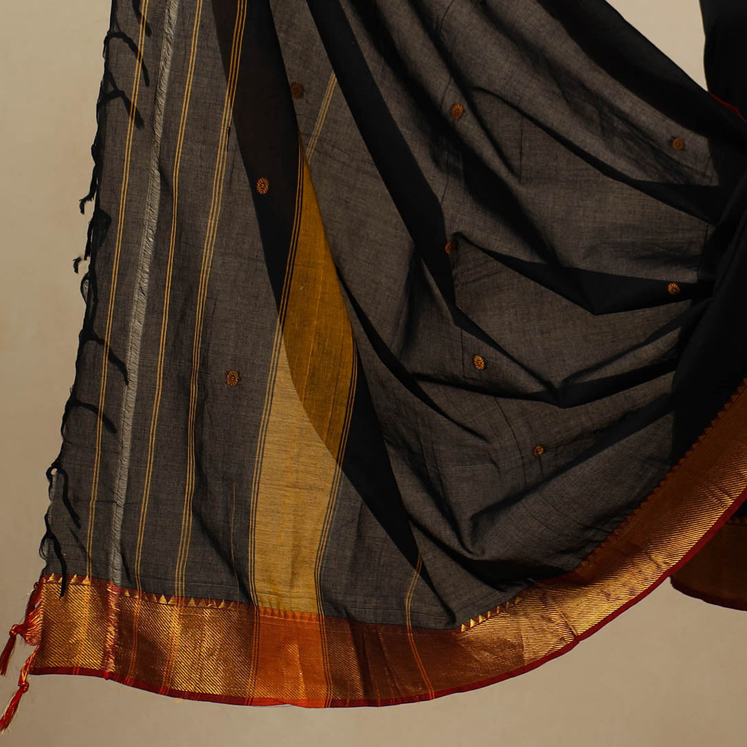 SOUTH KARGHA Black - 3pc Mercerised Cotton Dharwad Dress Material 19 - view 4