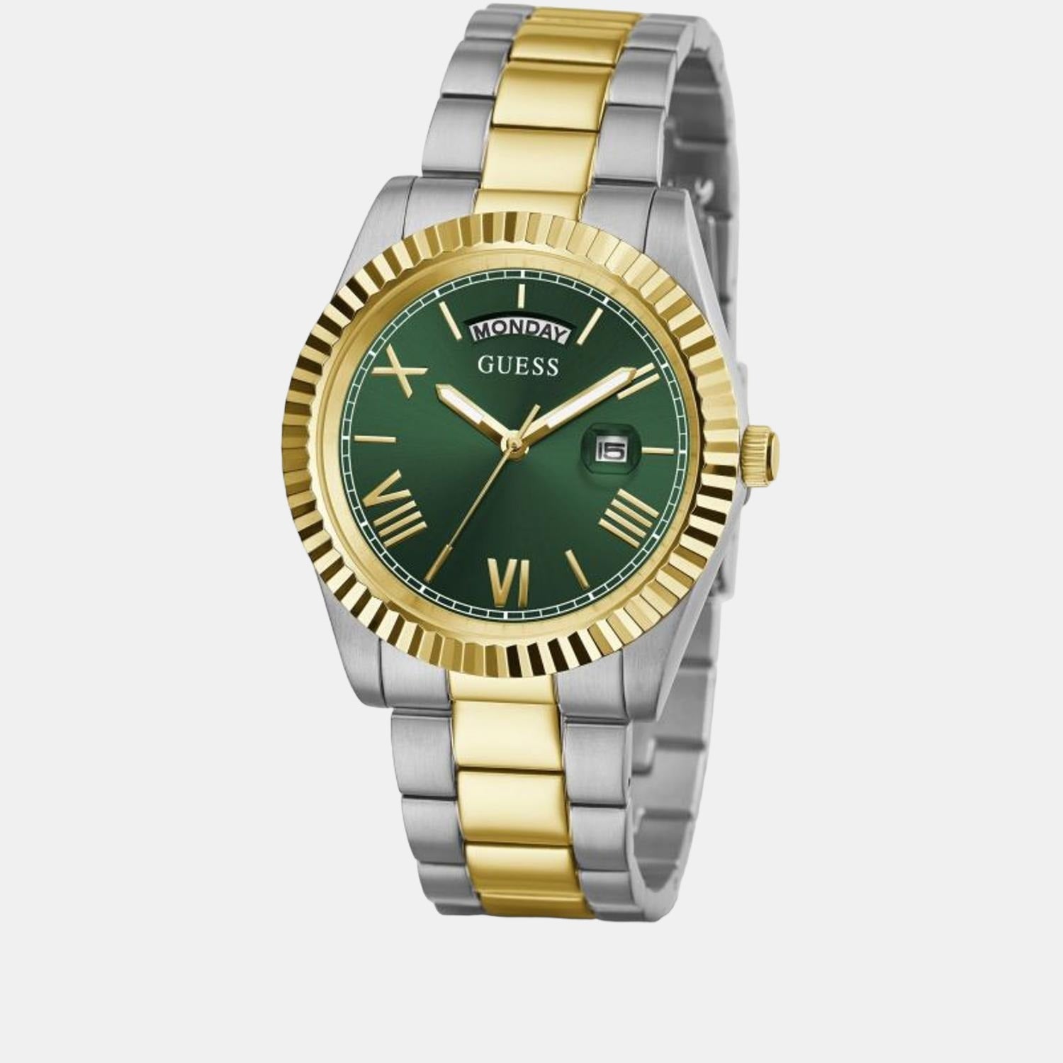 Guess Connoisseur Round Men Quartz Green Dial Analog Stainless Steel Watch GW0265G8 - view 2