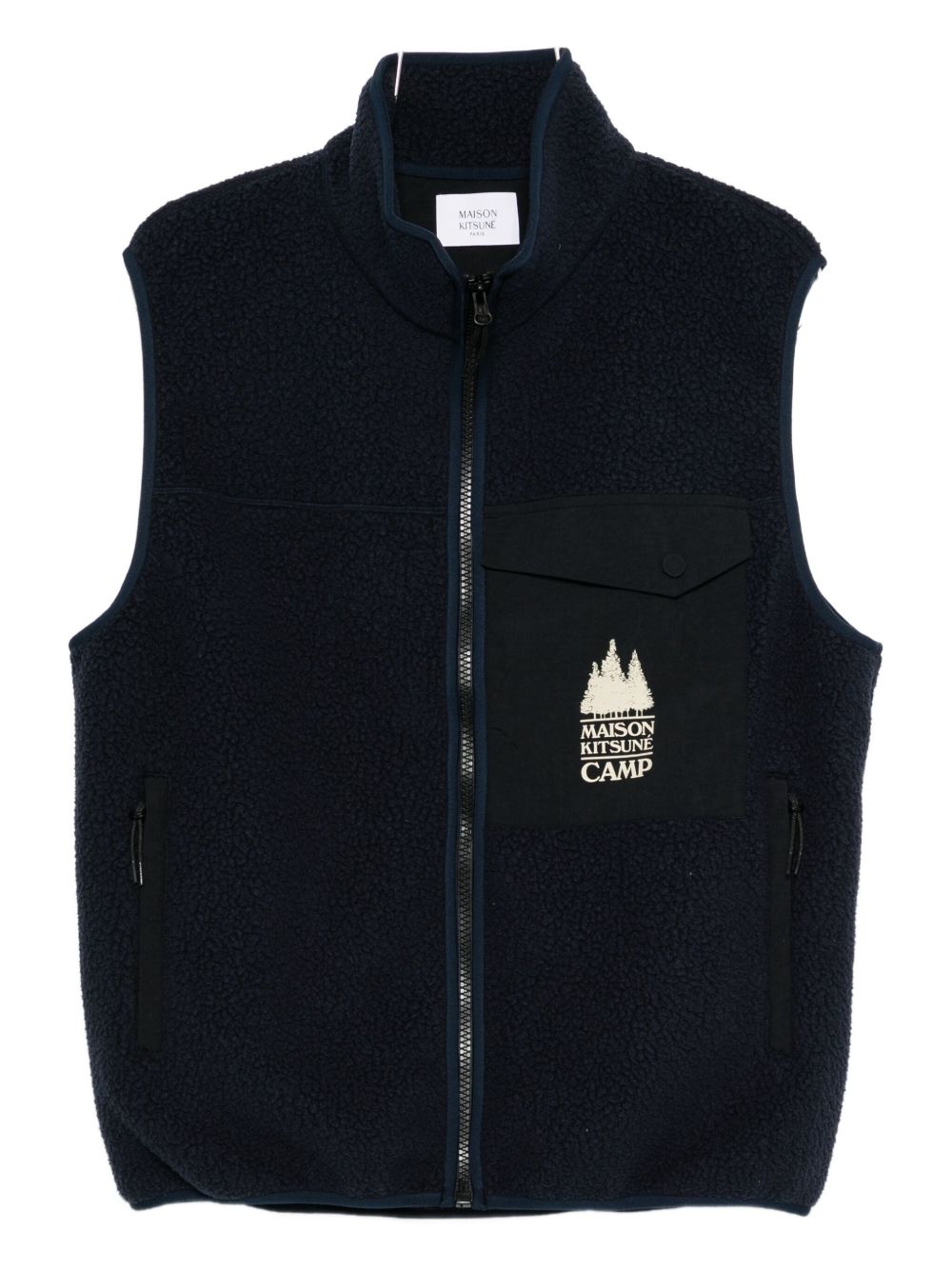 Maison Kitsuné Fleece zipped vest – Polyester 100%
