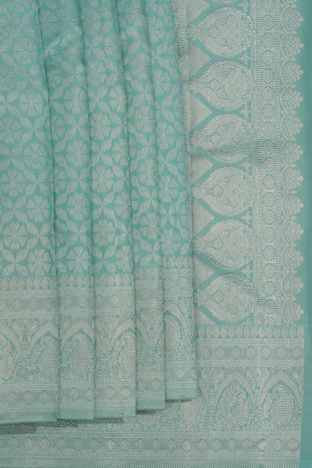 Kalanjali Kanchipattu Brocade Blue Saree – Women's
