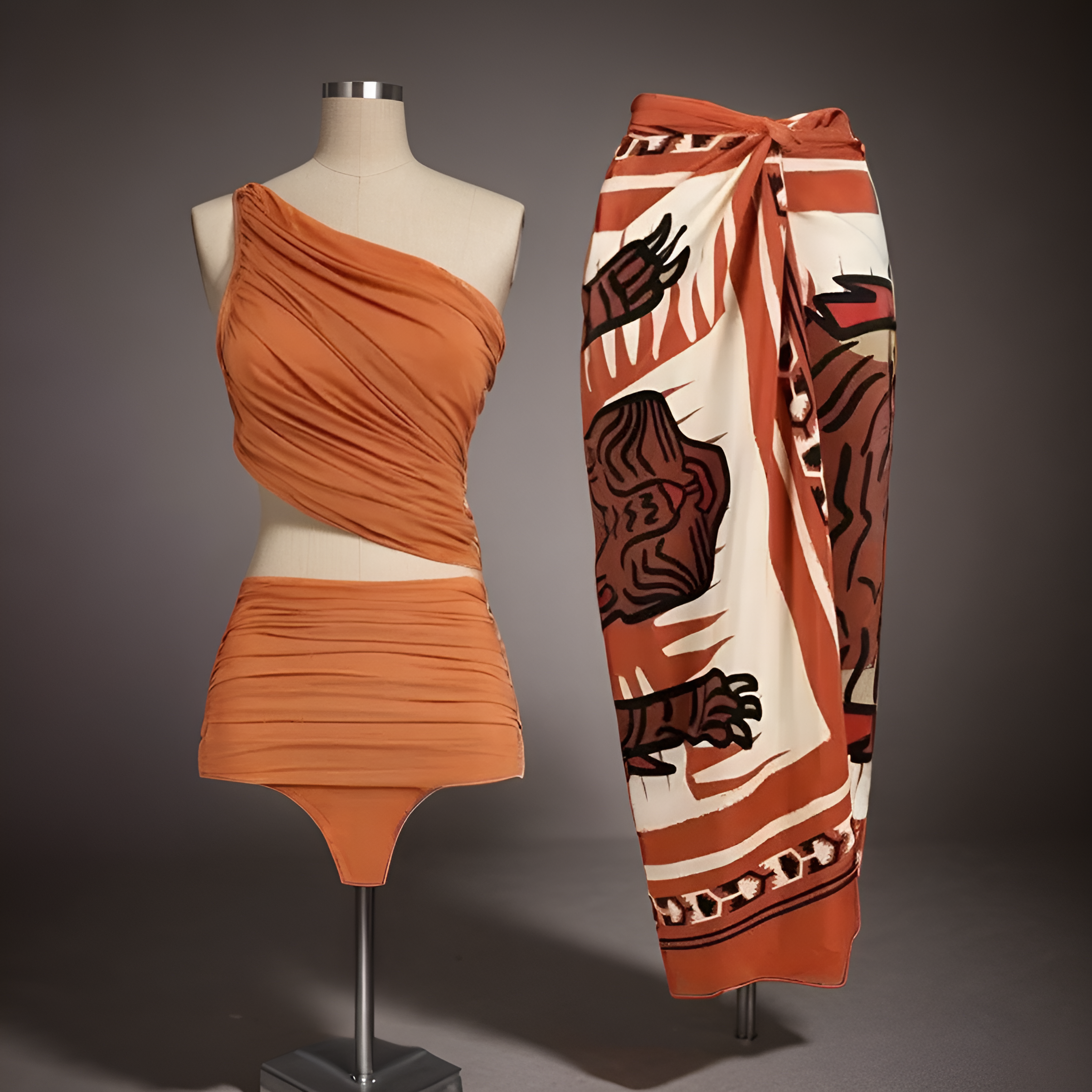 Alamode By Akanksha Kairo Luxe Swimsuit with Sarong Skirt