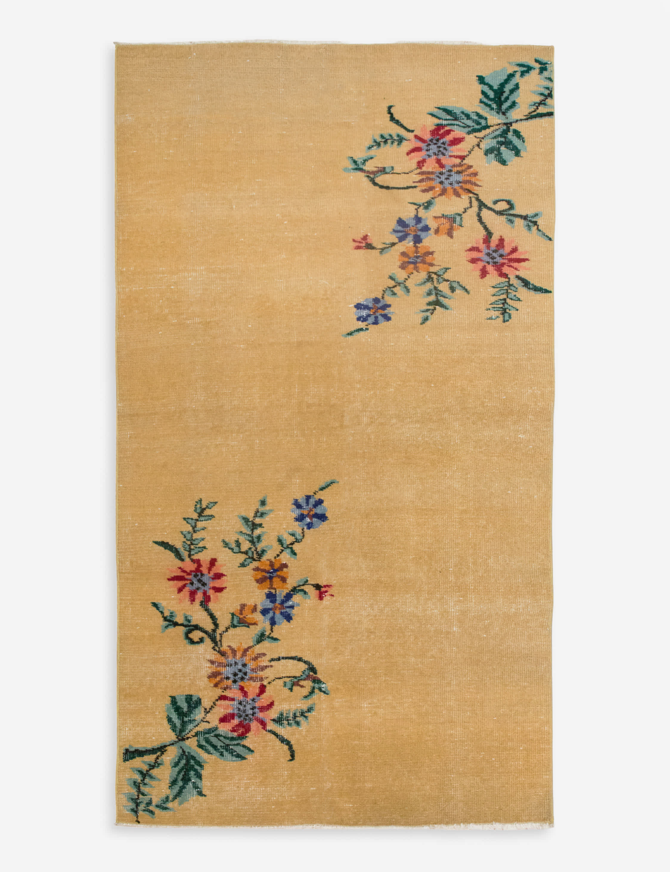 Lulu and Georgia Vintage Turkish Hand-Knotted Wool Rug No. 597, 3'3" x 6'5"