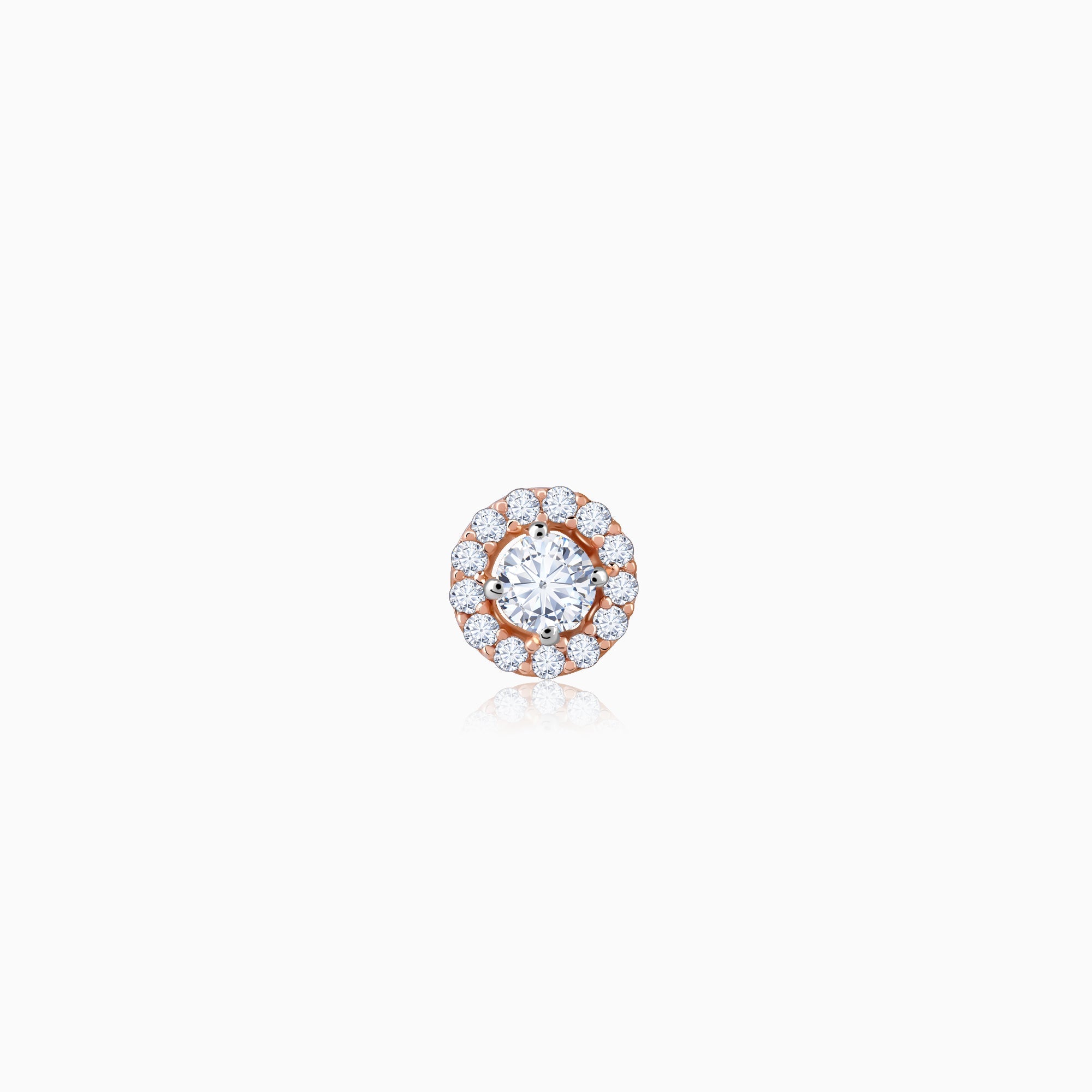 GIVA Jewellery Rose Gold Classy Diamond Nose Pin