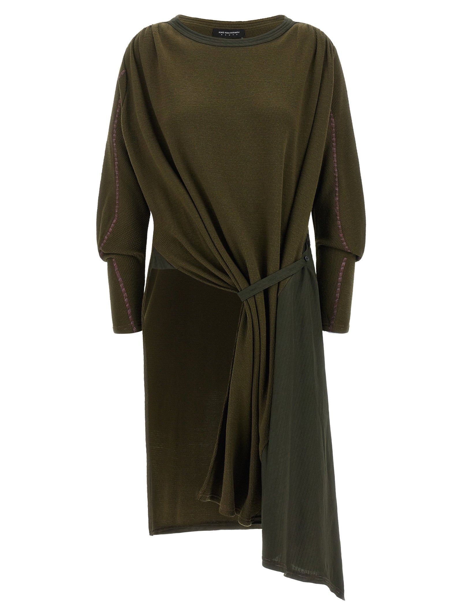 Kiko Kostadinov Edler Godet Dress – 100% cotton