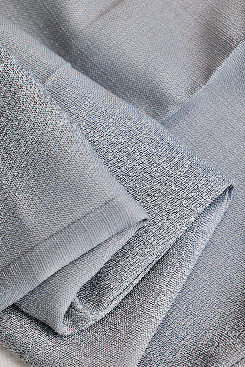 SNITCH Light Grey Textured Relaxed Fit Trousers - view 10