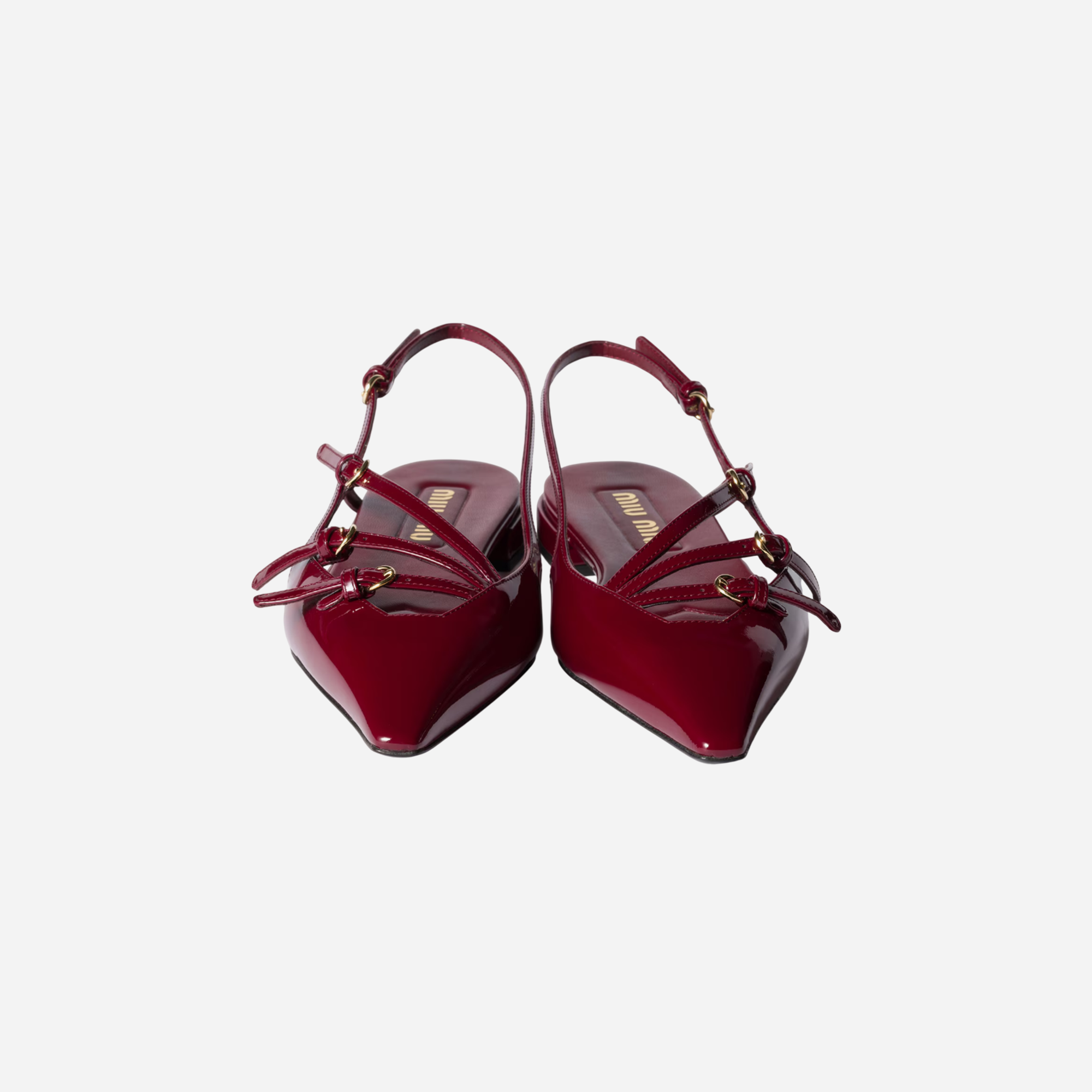 Miu Miu Slingback Ballerinas Crimson - view 2
