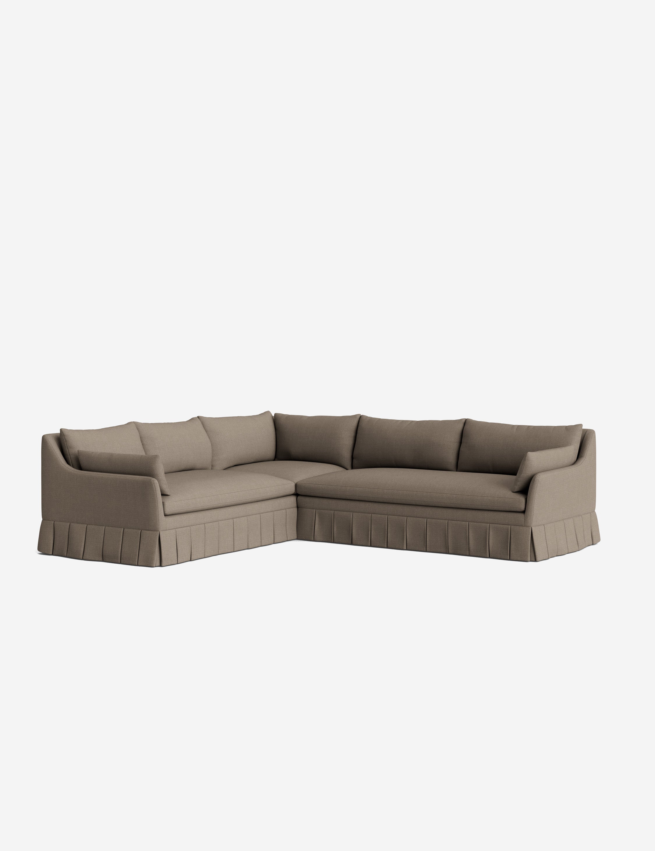 Lulu and Georgia Portola Luxe Depth Pleated Corner Sectional Sofa - view 35