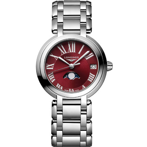 Longines PrimaLuna Bordeaux Dial Women 30.5mm