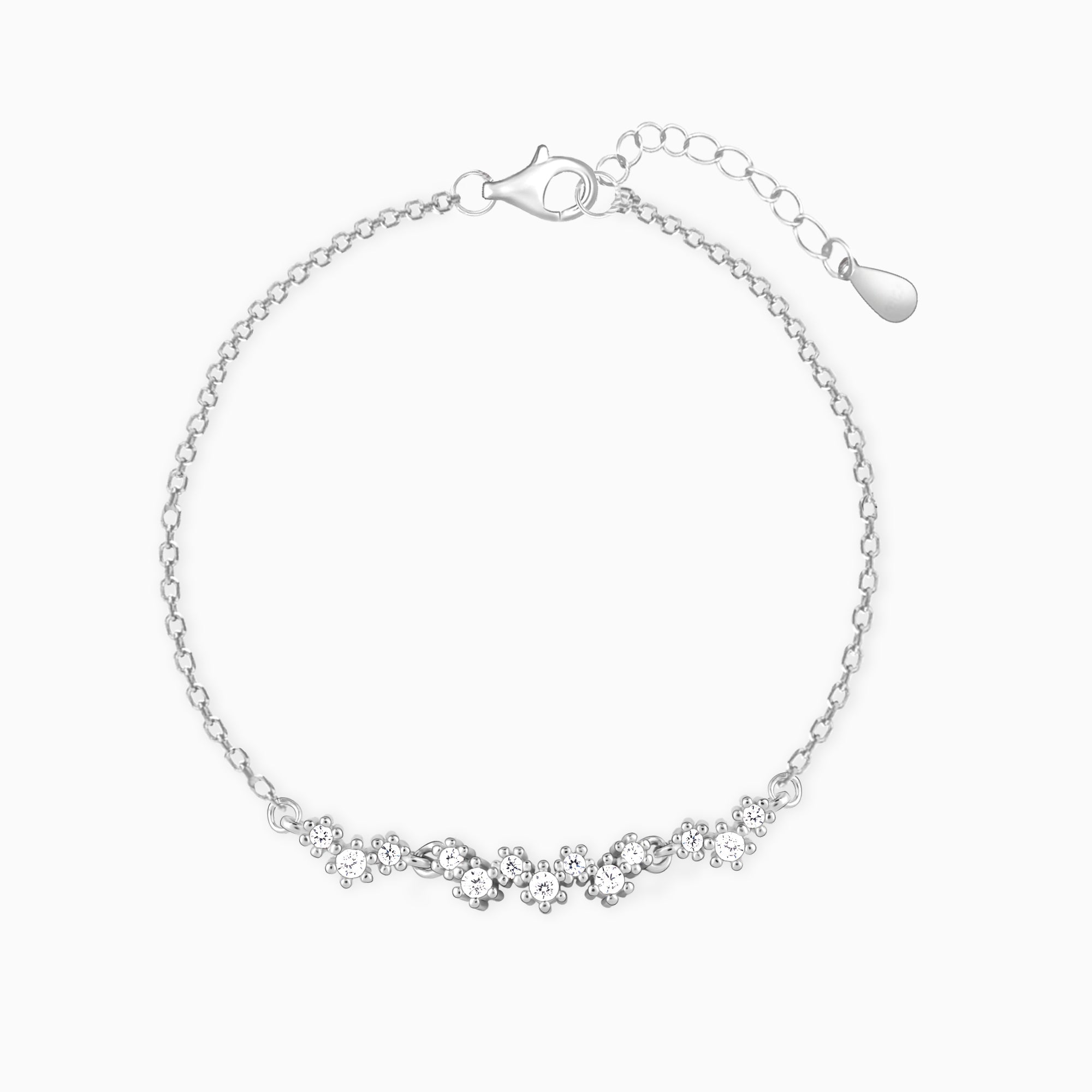 GIVA Jewellery Silver Beautiful Glittering Bracelet