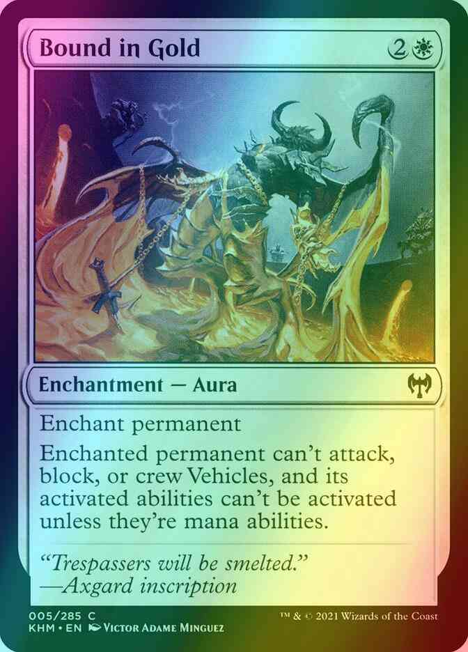 Magic Bound in Gold [5] [Kaldheim] [Foil]
