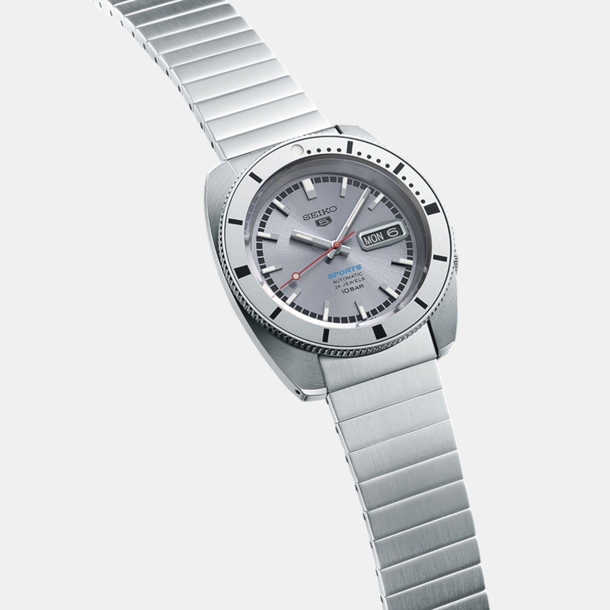 Seiko 5 Sports Men Automatic Grey Dial Analog Stainless Steel Watch SRPL03K1 - view 2